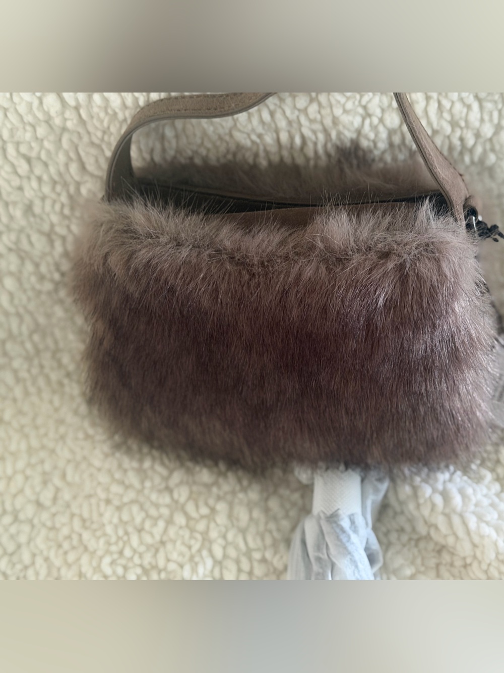 Kurt Geiger London Mini Bond Faux Fur Shoulder Bag - Picture 5 of 6